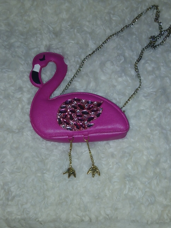 Betsey Johnson Handbags - Rare Betsey Johnson Pink Flamingo Crossbody Bag